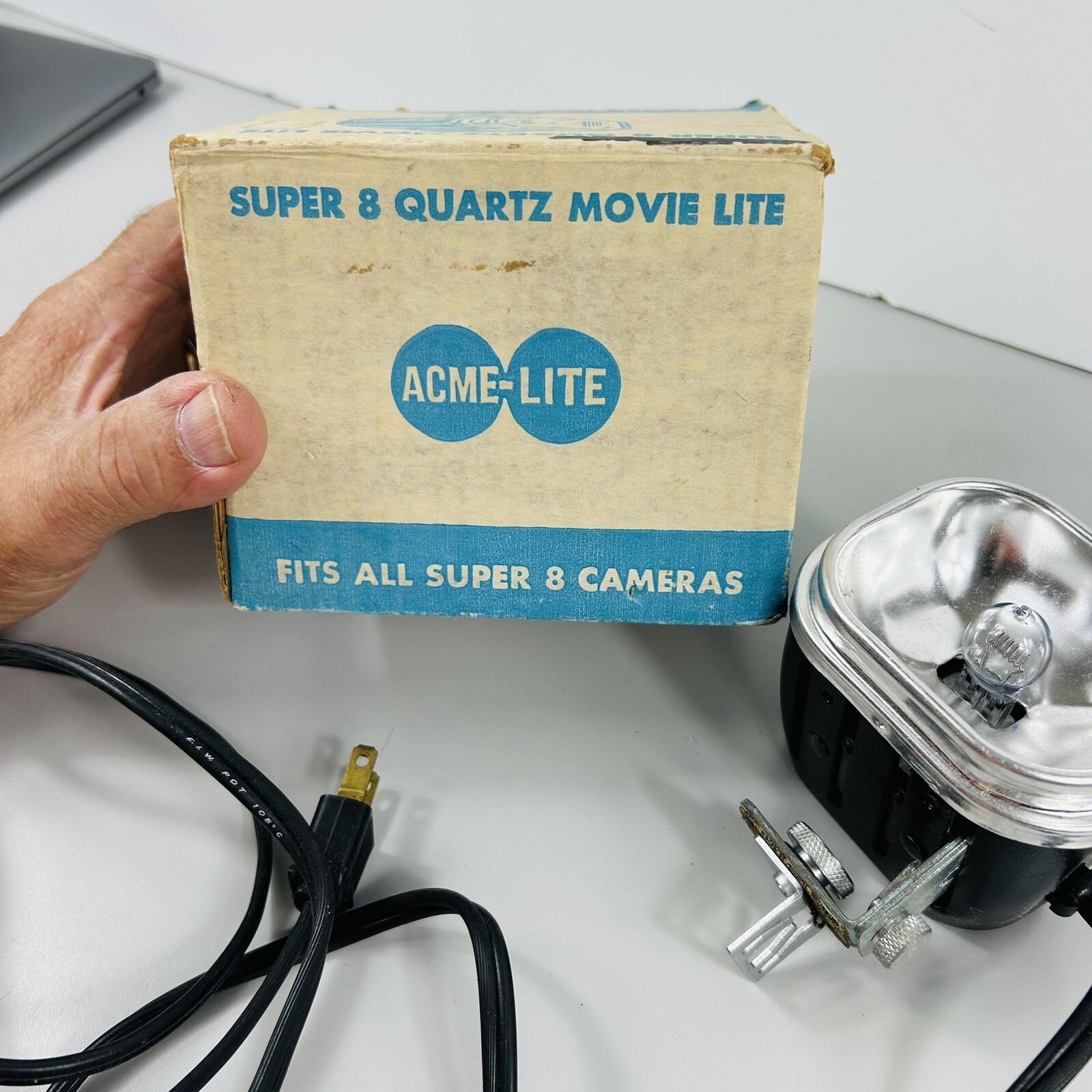 VTG Super 8 Quartz Movie Lite ACME Camera DVY Lamp 709 Cameralite WORKS In Box