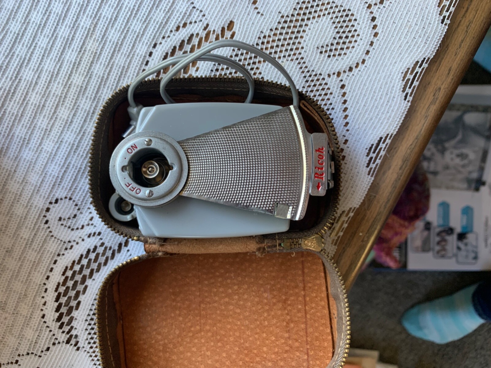 Vintage Ricoh Flash NC-605 with leather case