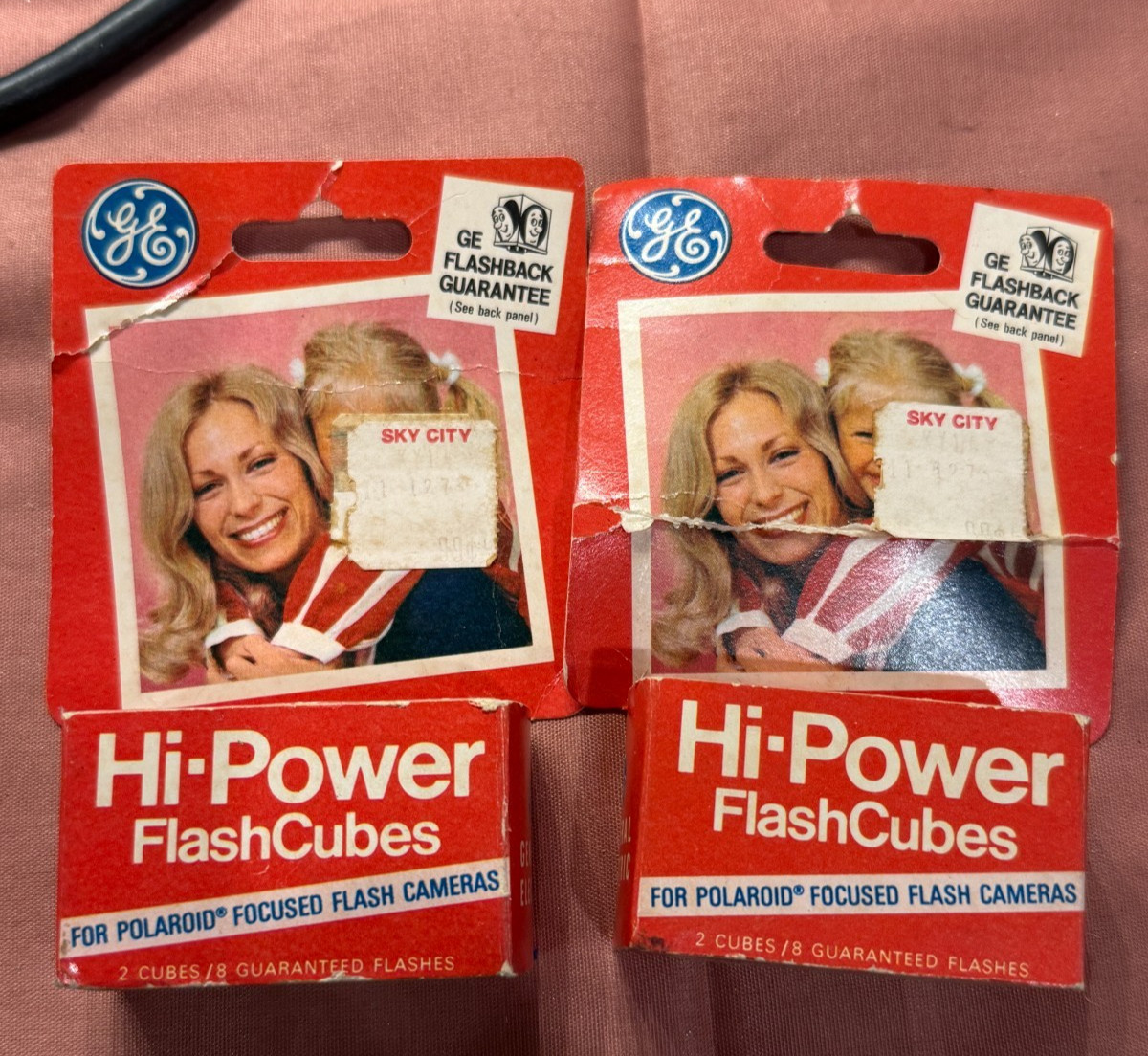 Vintage Unused GE Hi Power FlashCubes for Polaroid Flash Camera 4 Total Cubes