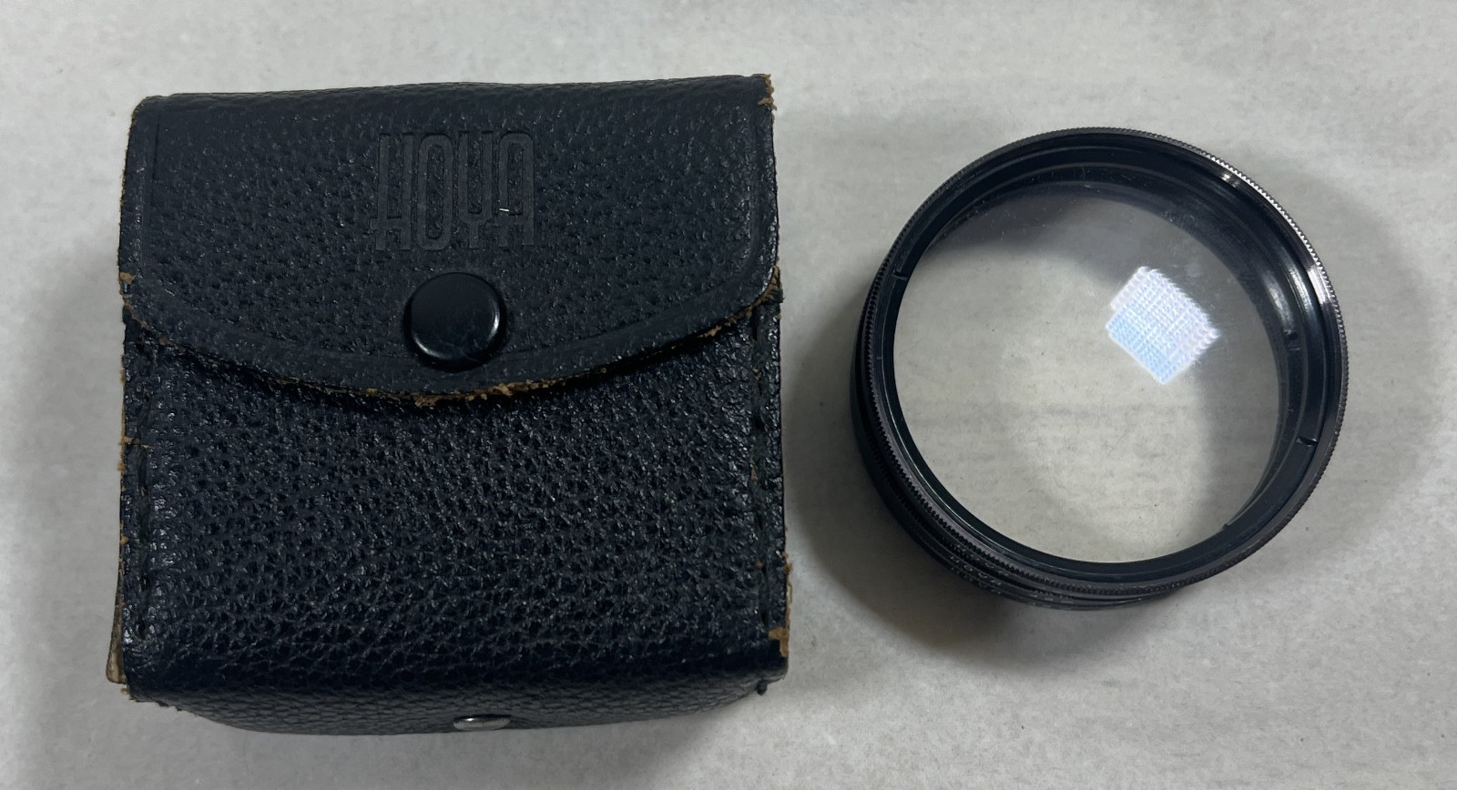 Vintage Hoya Close-Up Lens Filter Kit Set – 49mm +1 +2 +3 – With Leather Case