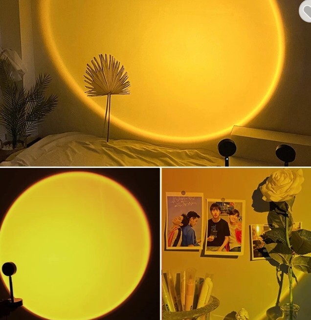 sun lamp photography Sun Rainbow Projection Atmosphere Night Light Lamp USB Home