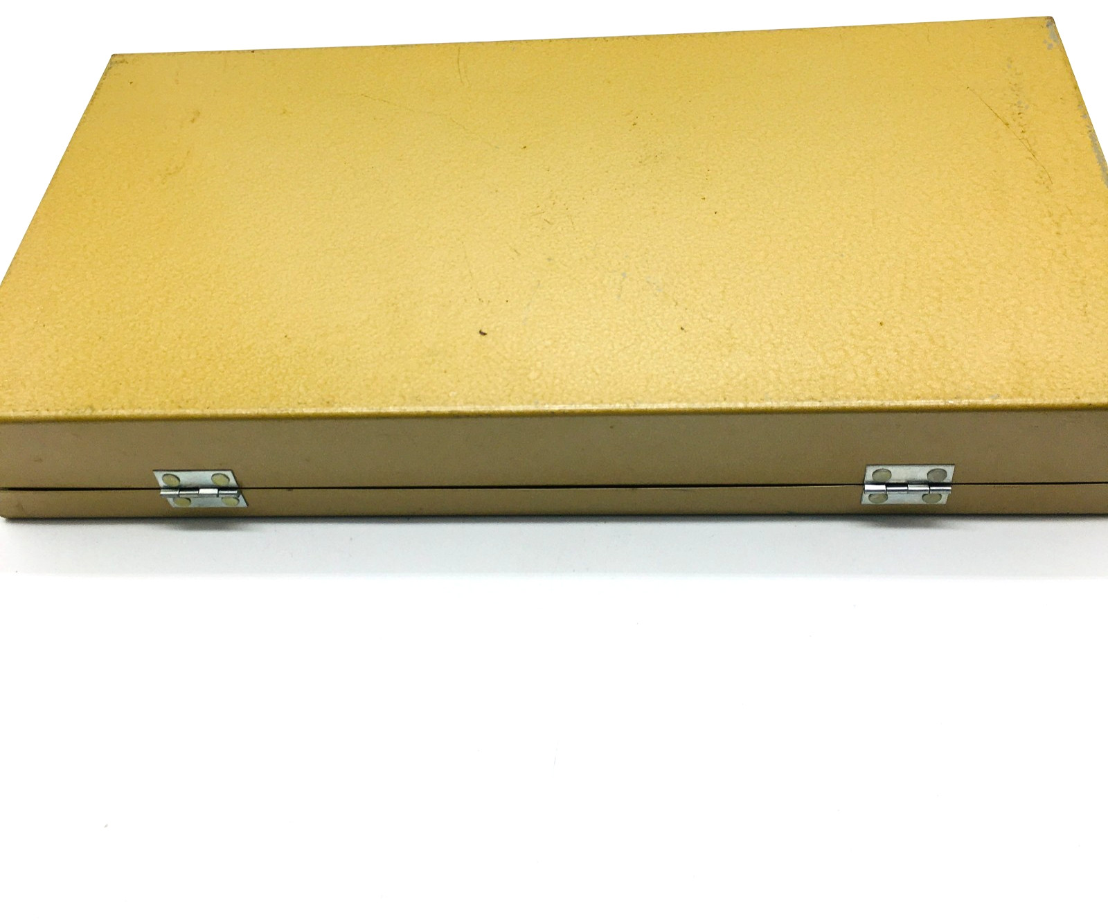 Vintage Kenco Metal Storage 8″ x 14″ Slide File Box Gold