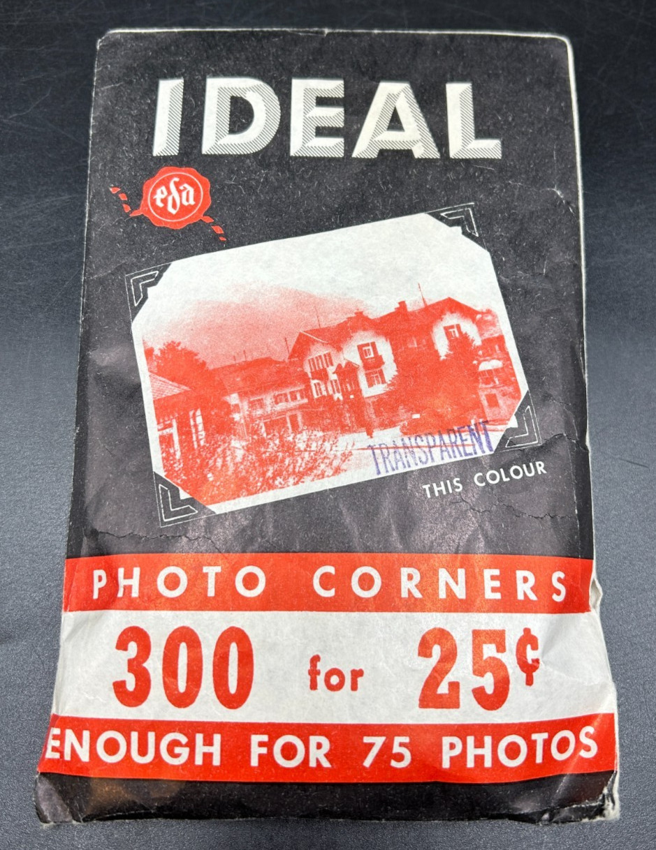 Lot of 5 Sealed Envelopes of Photo Corners – Vintage – Dennison – Nuage – Ideal