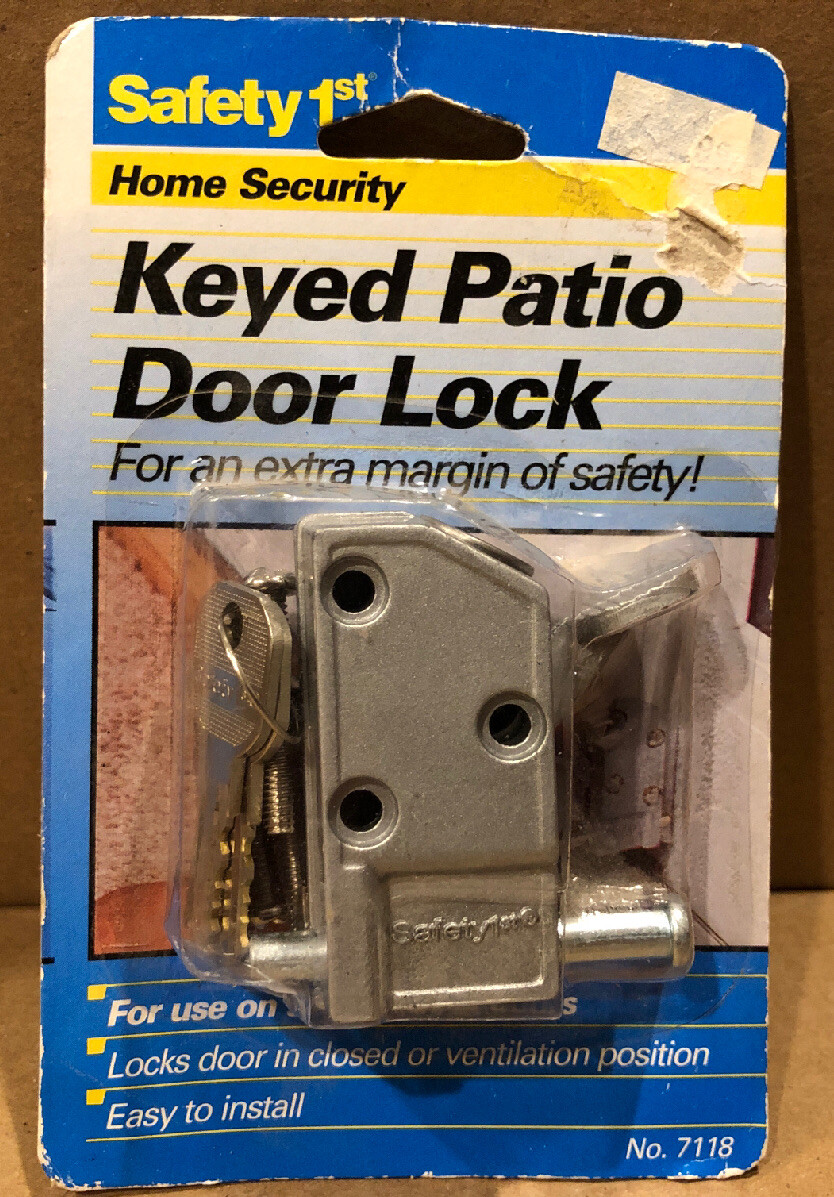 Keyed Patio Sliding Door Lock Home Security w/ Keys