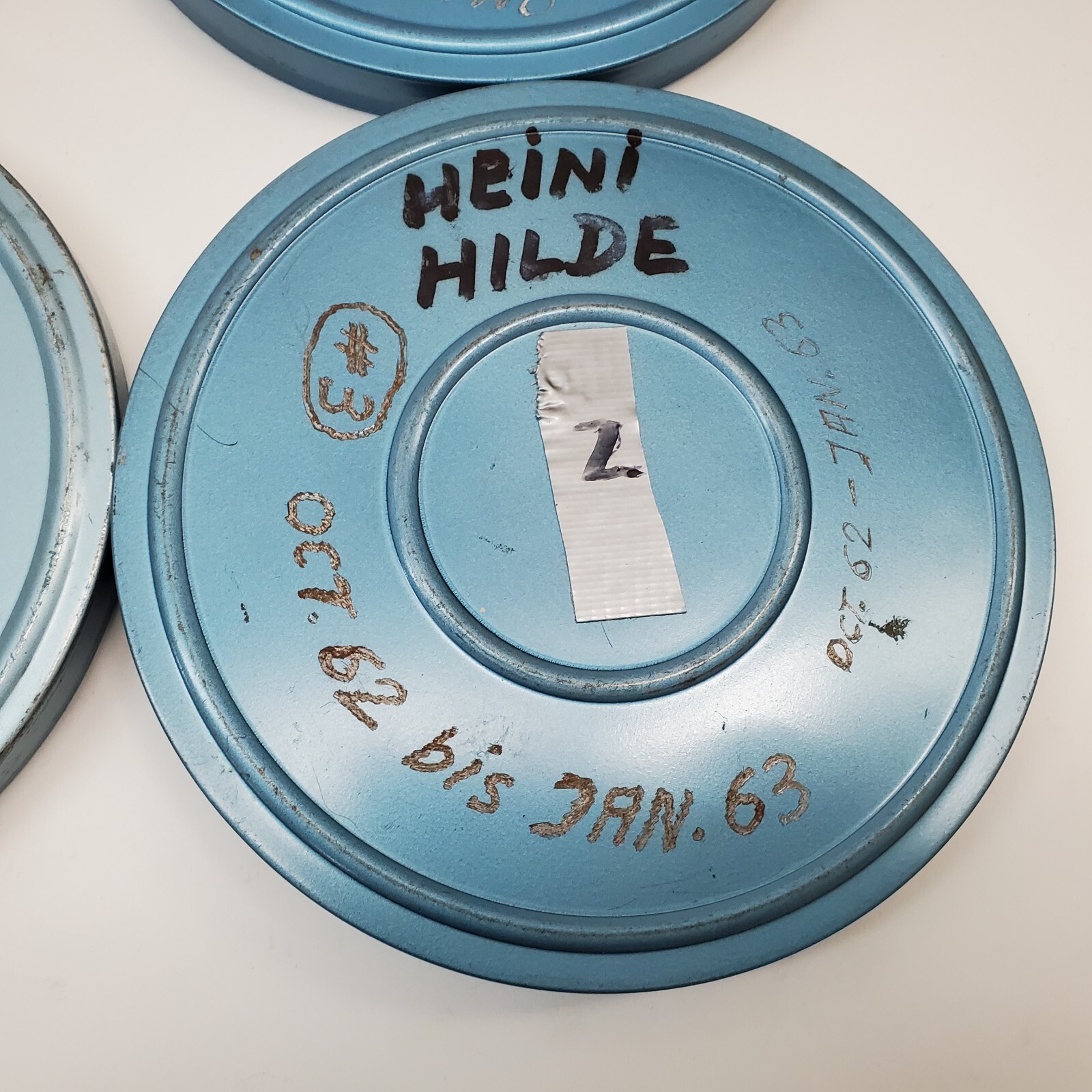 Vtg 1960s 8mm Film Reels Can w/ Metal Storage Container German Family Volkswagen
