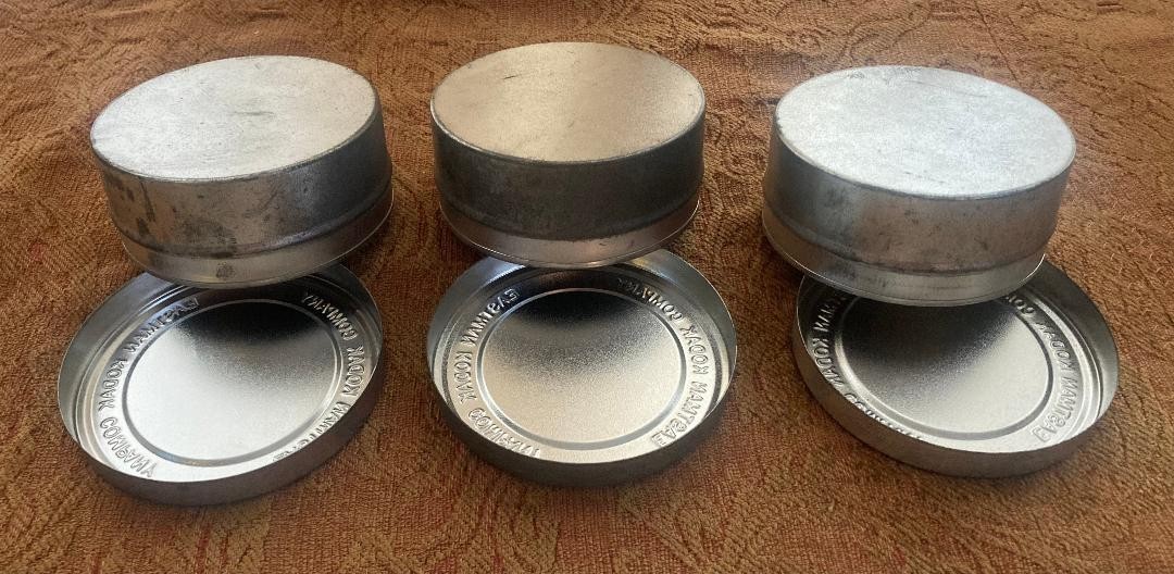 Vintage Eastman Kodak bulk film canisters, 3 3/4″ x 1 5/8″ lot of 3