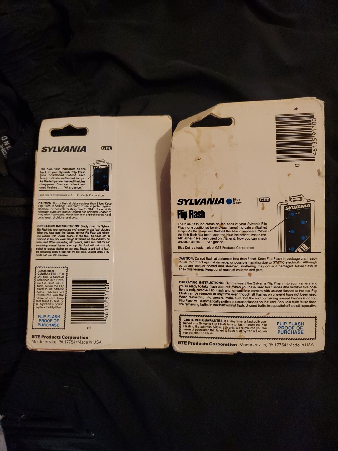 Lot of 2 Sylvania Flip Flash Super 10 (10 Flashes per Box) GTE Blue Dot