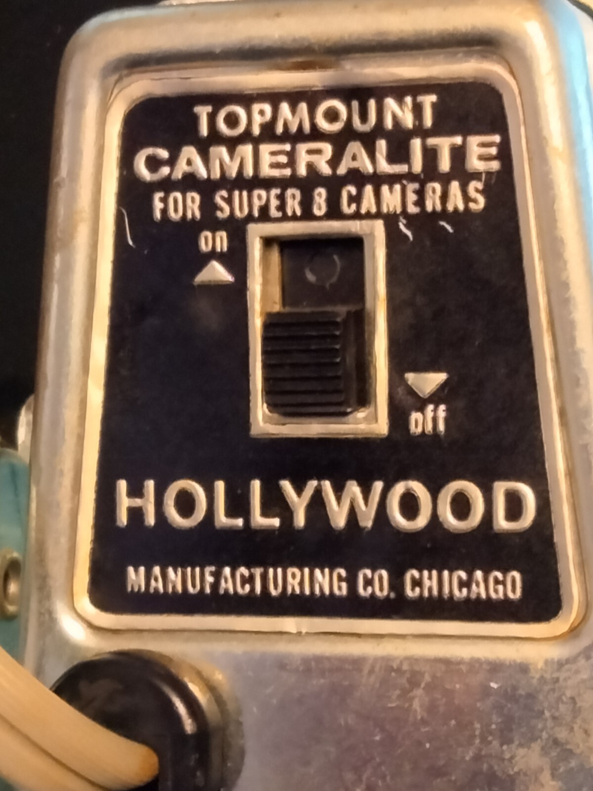 HOLLYWOOD CAMERALITE Model 919 Vintage Working GE TOPMOUNT for Movies/Cameras