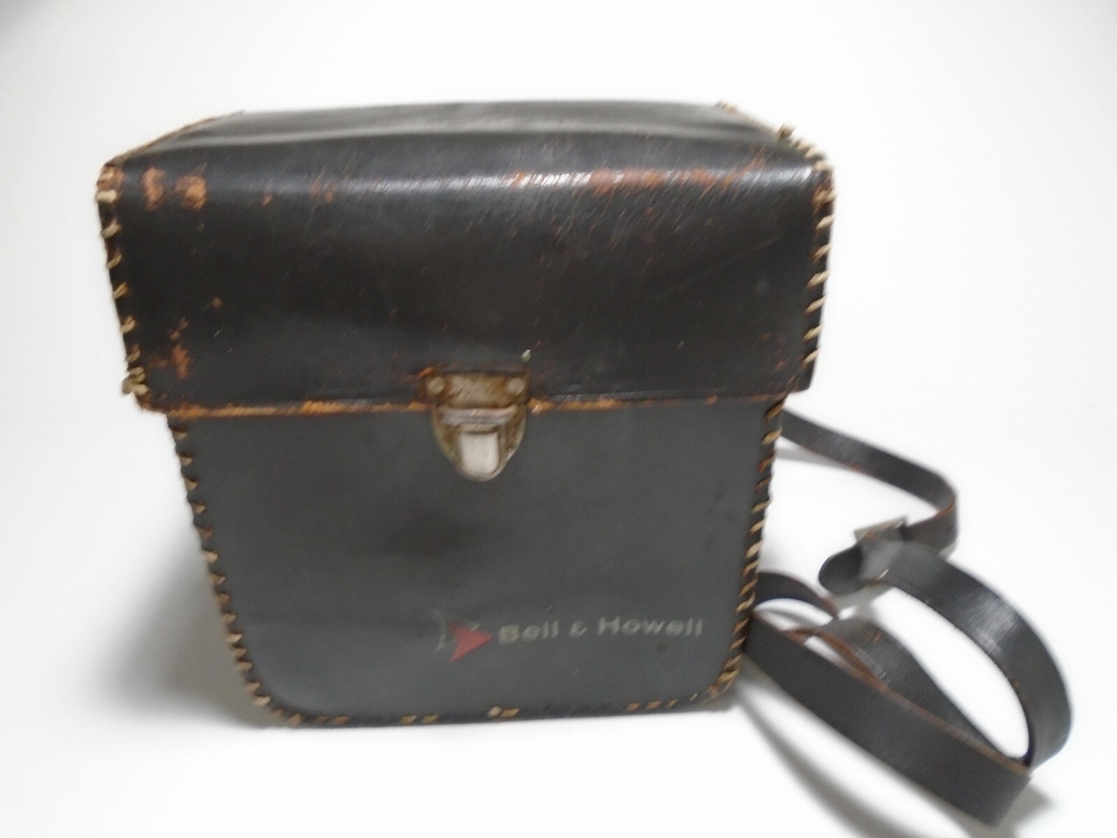 Vintage Bell & Howell Leather Camera Case with Adjustable Strap 6.25″ x 6″ x 4″