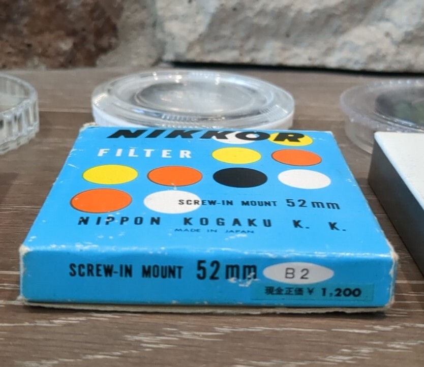 Set of 3 Vintage 52mm: Venmar Coated Filter, Nikkor Screw in Mount, Tiffen Adapt