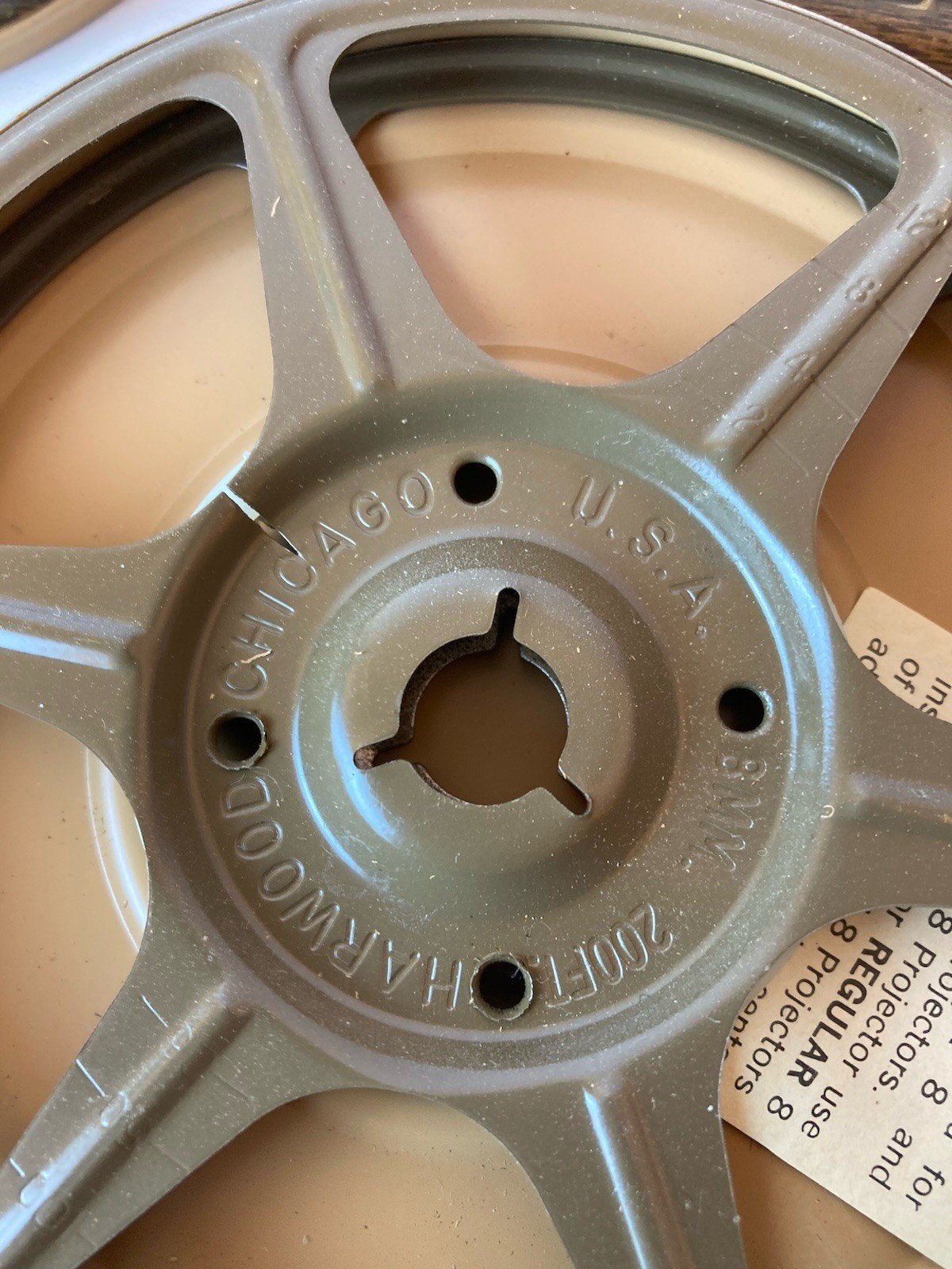 Set of 8 8mm Film Reel and Can Harwood See description