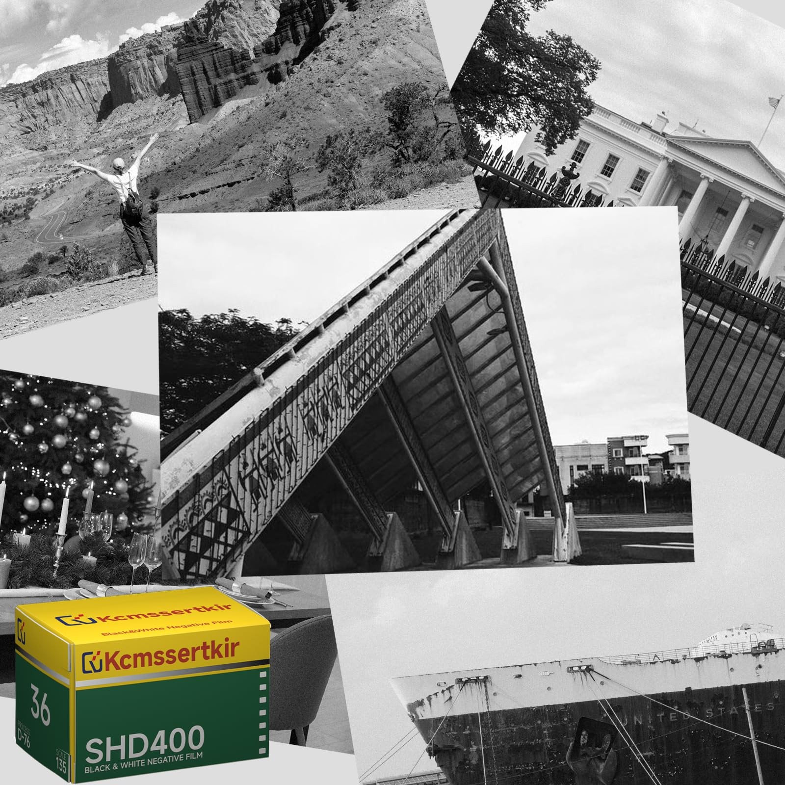 1 PCS Black and White Film ISO 400 35mm SHD400 36 Exposures Photography Roll