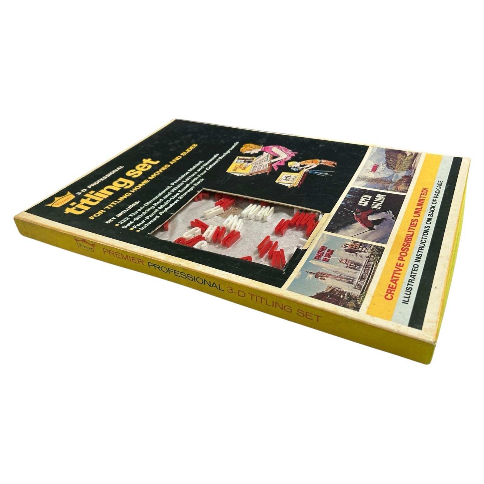 Premier Vintage Movie 3-D Titling Set For Home Movies And Slides