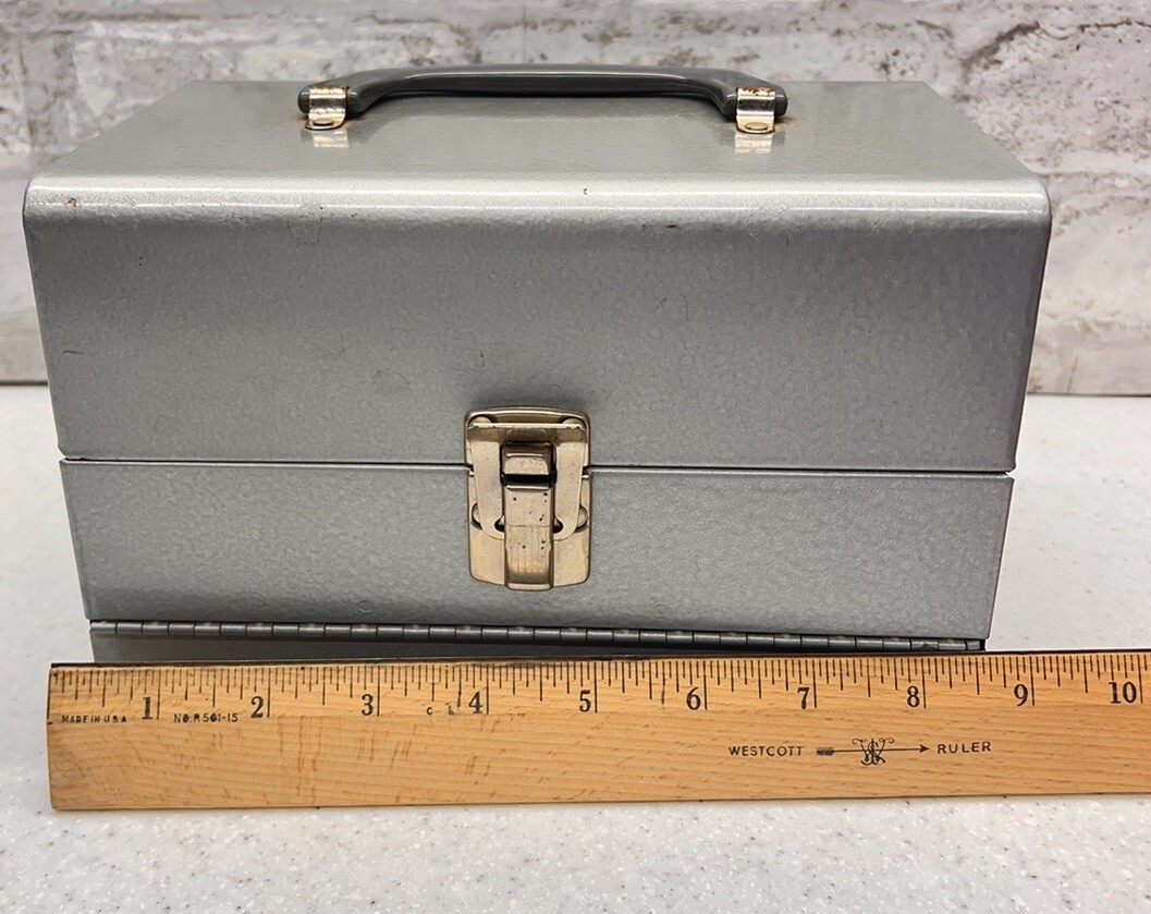 Vintage Logan Deluxe Metal 8 MM Film Chest with 3 Super 8 Reel Containers