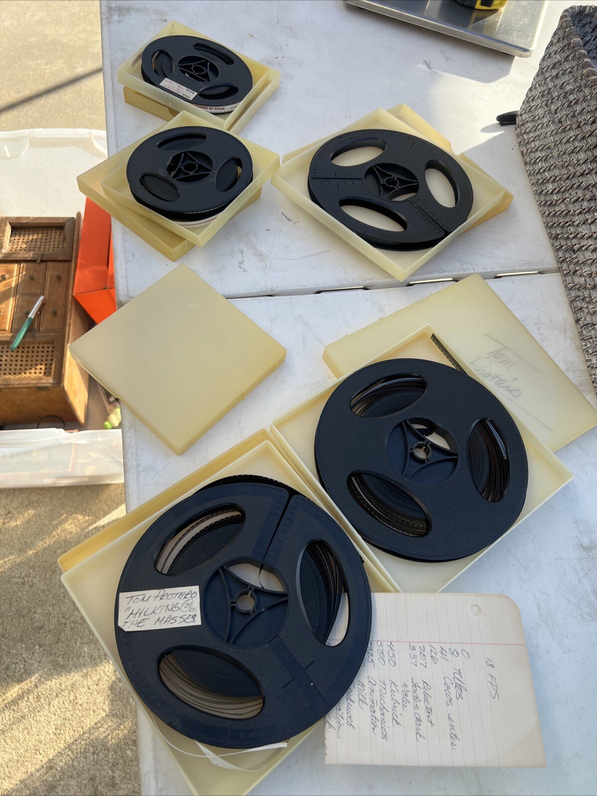 Lot of 5 Baia 8 mm Plastic Dual 8 (Two Hundred-four ) Take Up Reels