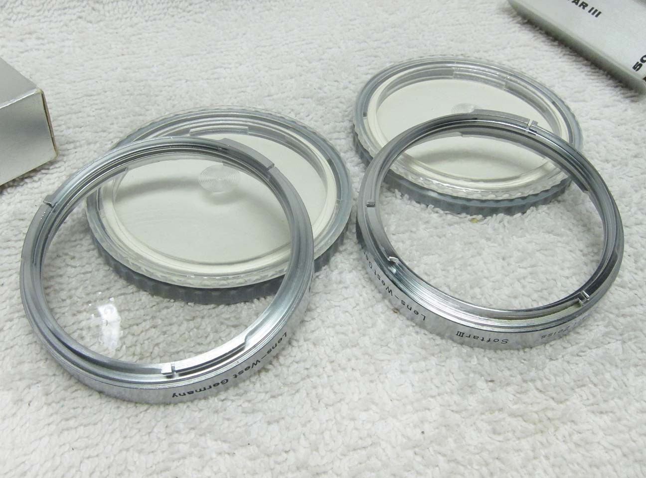 TWO Hasselblad/Zeiss 50/B57 SOFTAR II & III FILTERS. 80mm Planar. MINTY w/Box