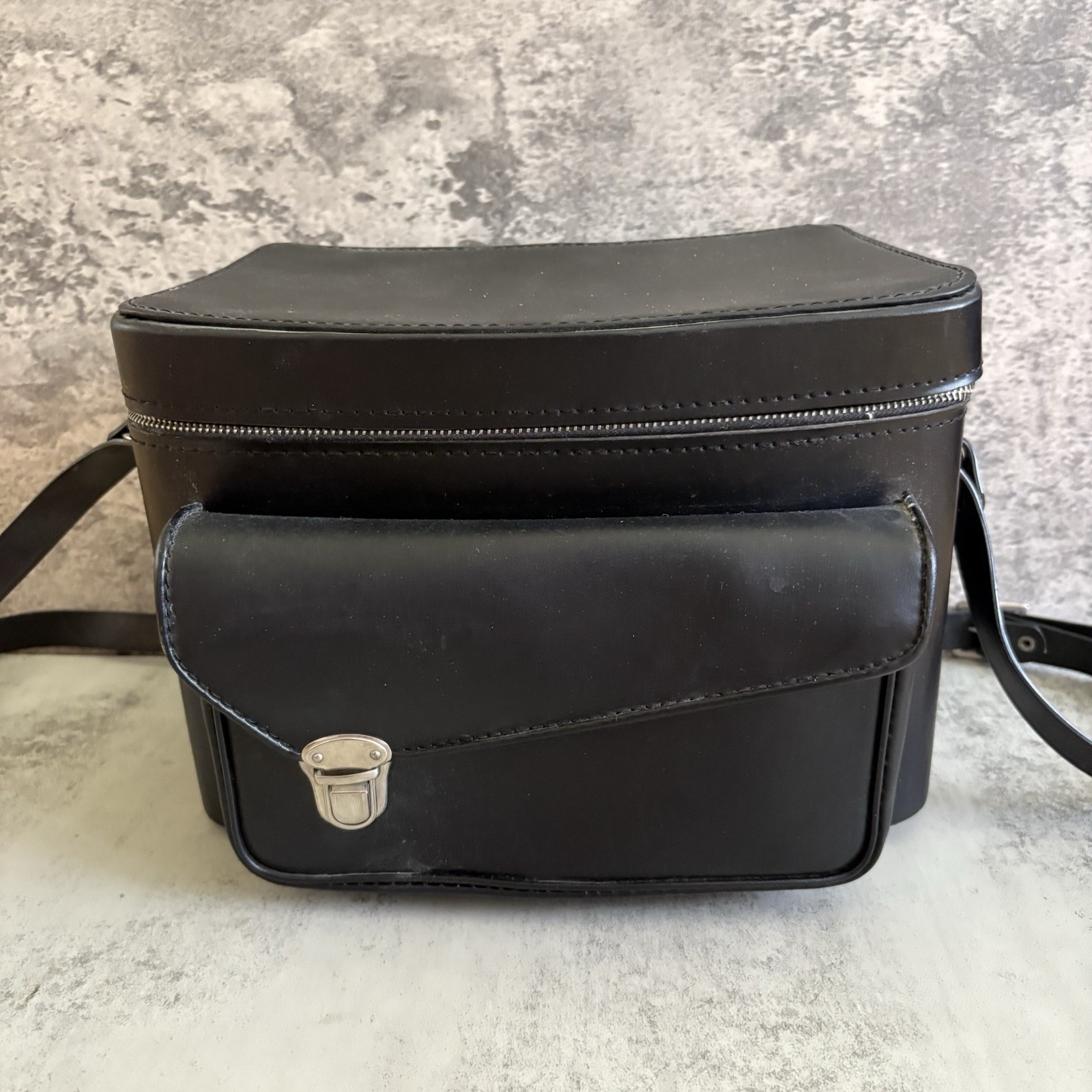 VERNON Rambler #1000V-Vintage Leather Camera Bag 11” Made In Japan EUC
