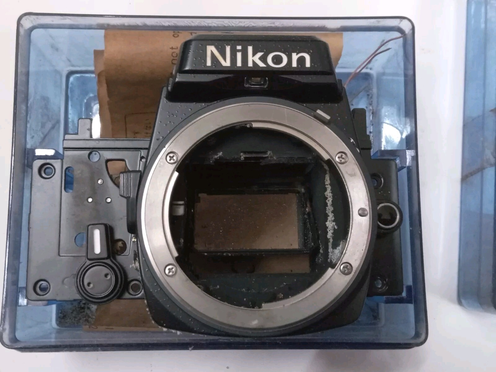 New Old Stock Nikon FM2 / FE 2 Black Front Bezel W Mirror Box Spare Part