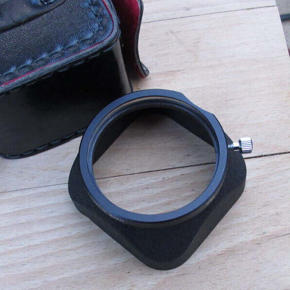 Mamiya TLR c330 lens hood 48mm clamp on for black finish 80mm 2.8 lenses & case