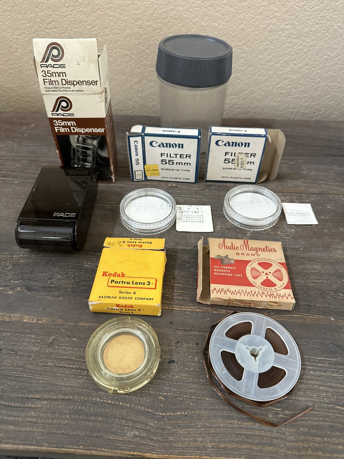 Lot of Vintage Camera & Film Accessories Vivitar Kodak Canon Filters Etc