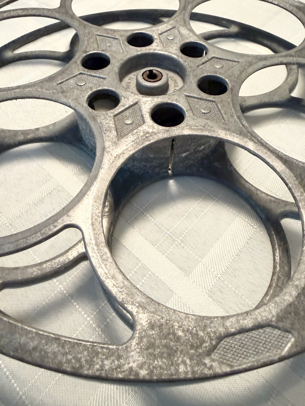 Vintage 16mm Metal Film Reel Goldberg Bros. Denver Hollywood Industrial Decor