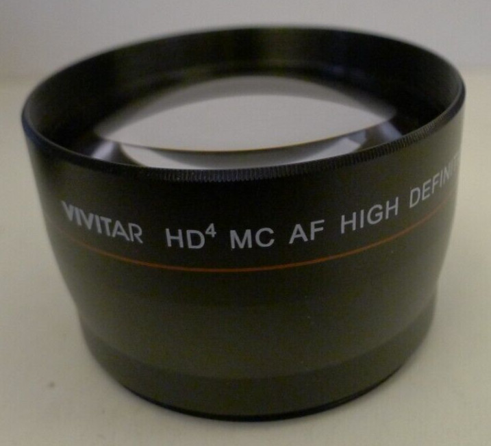 Vivitar 58mm HD4 MC AF HD 2.2X Telephoto Converter +Lens Caps&Matching Bag