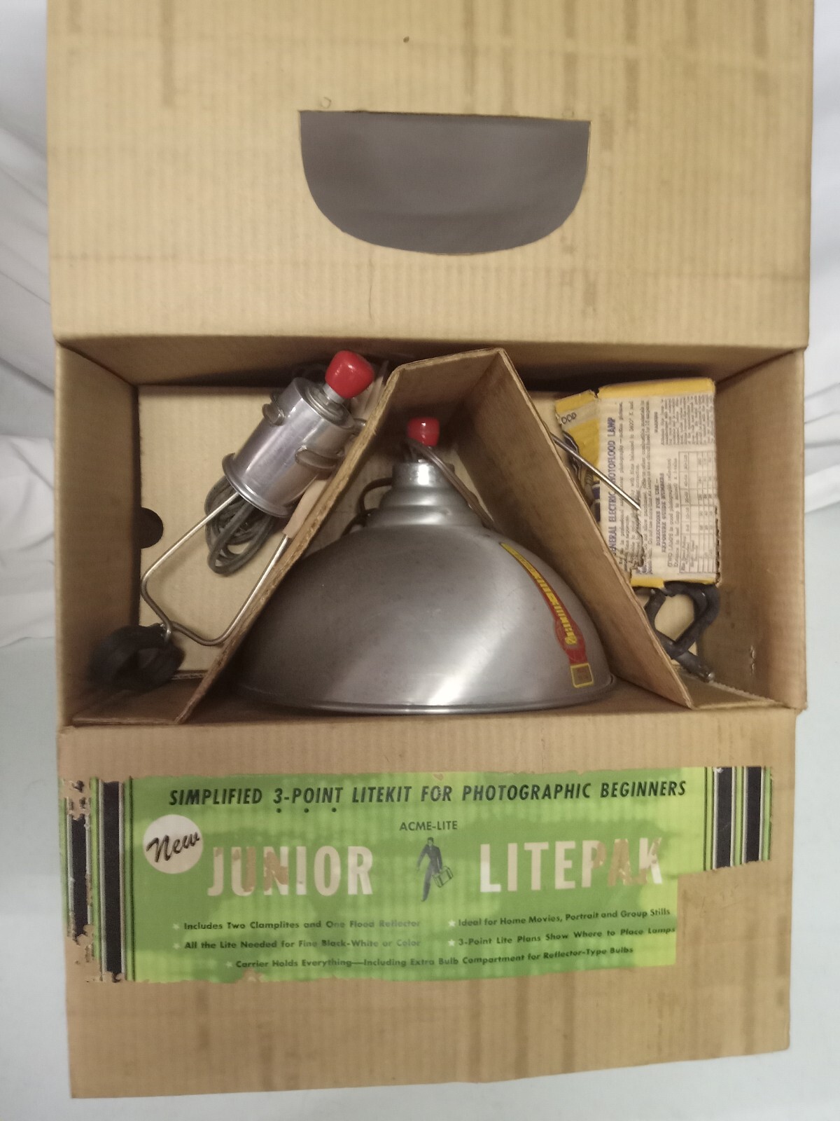 Acme-Lite Junior LitePack Vintage Mid-Century 3 Point Photo Lighting Kit