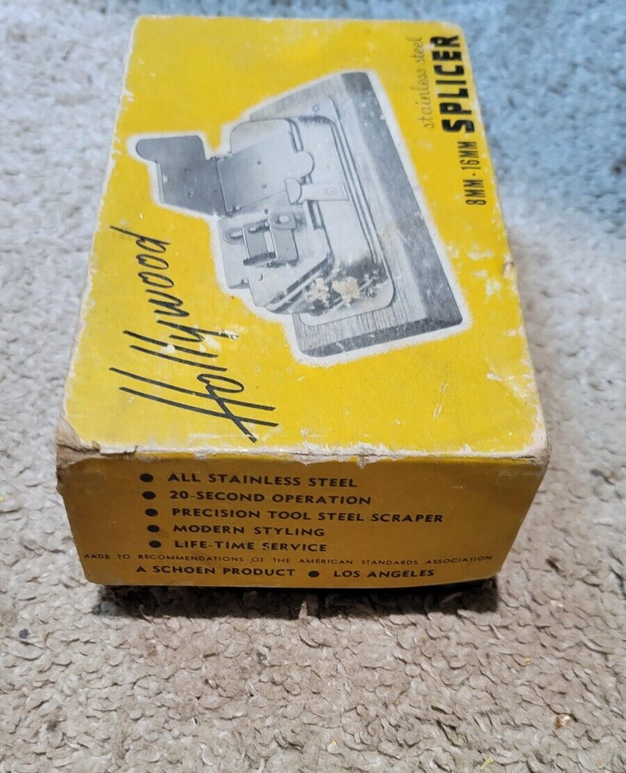 Vintage Hollywood Stainless Steel Splicer 8mm-16mm