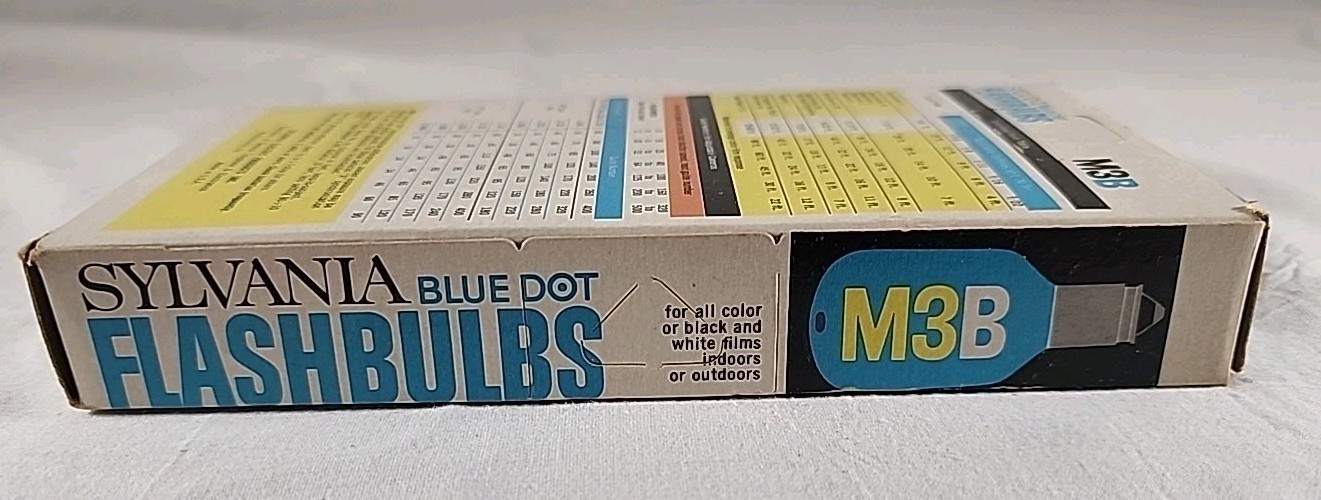 10 Vintage Sylvania Blue Dot Flash Bulbs M3b Flashbulbs For Camera,new Old Stock
