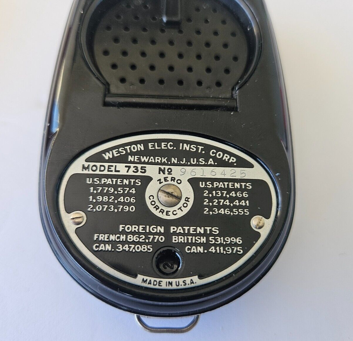 Vintage Weston Master II Exposure Meter Universal Model 735 w/Box & Papers