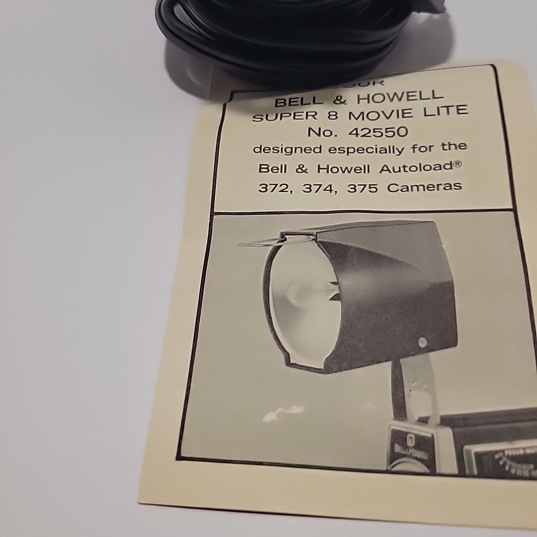 Vintage Bell and Howell Movie Light 42550 Retro Attached To Old Equipment Corded