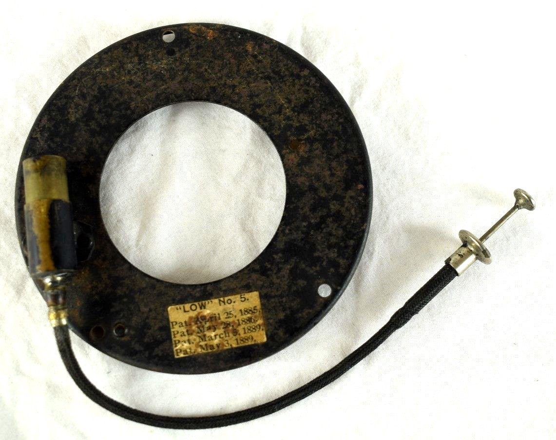 1889 Vintage Shutter Release & Ring “Low” No. 5 Camera Parts