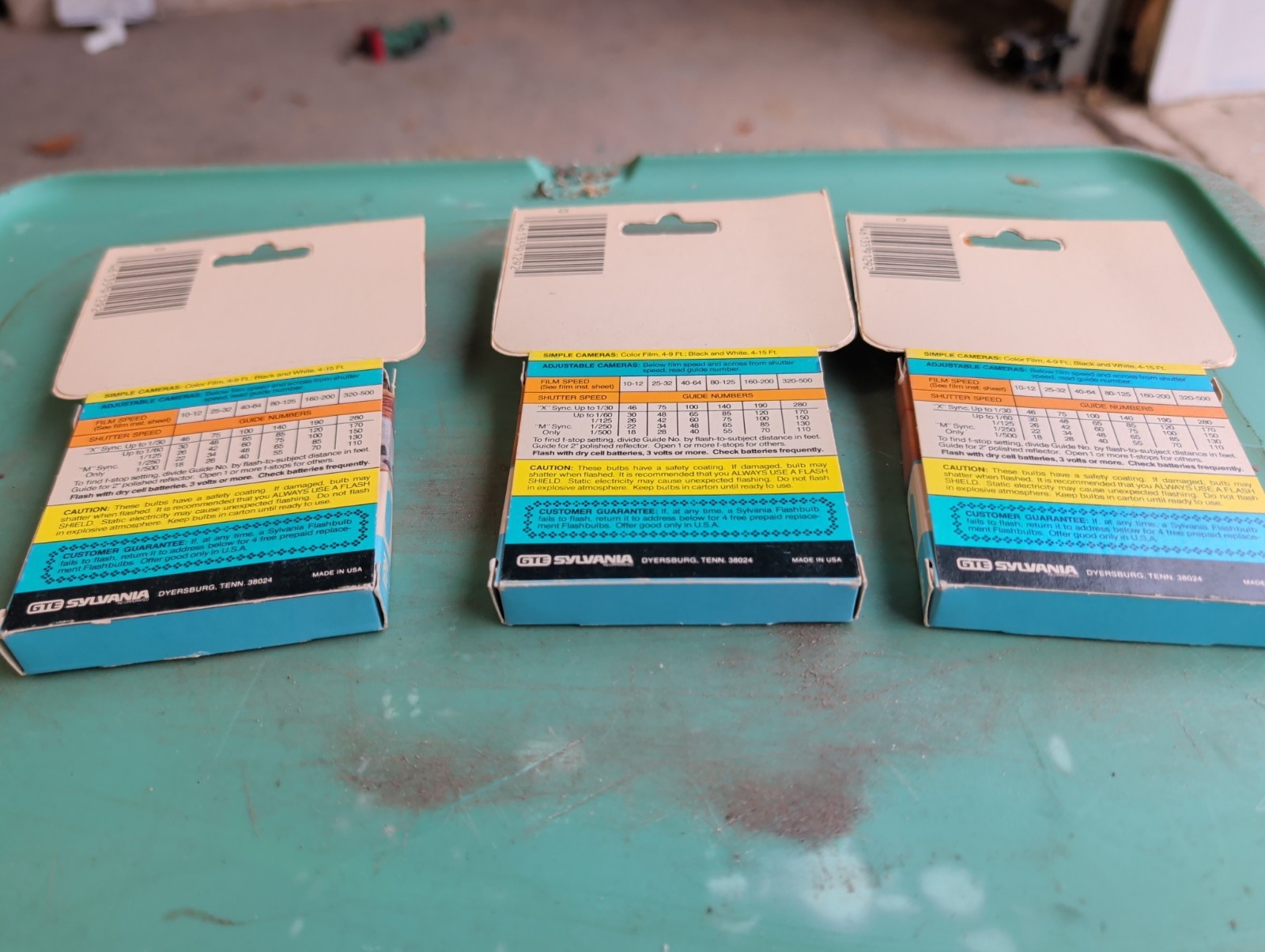 Vintage Sylvania Blue Dot Flashbulbs AG1B 3 boxes of 12 Blue bulbs 36 total Lot