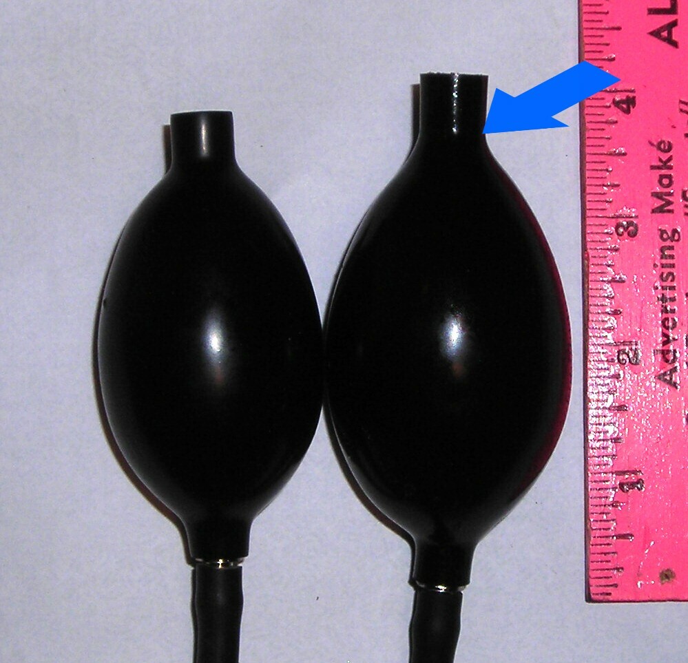 Rubber Air Bulb & Hose shutter release for Packard Shutter Etc. 3ft long,4″ bulb