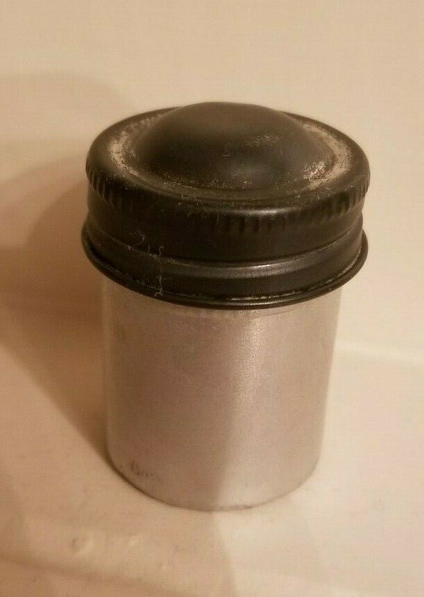 Vintage 1960s Metal Film Canister W/ Lid for 35mm Film