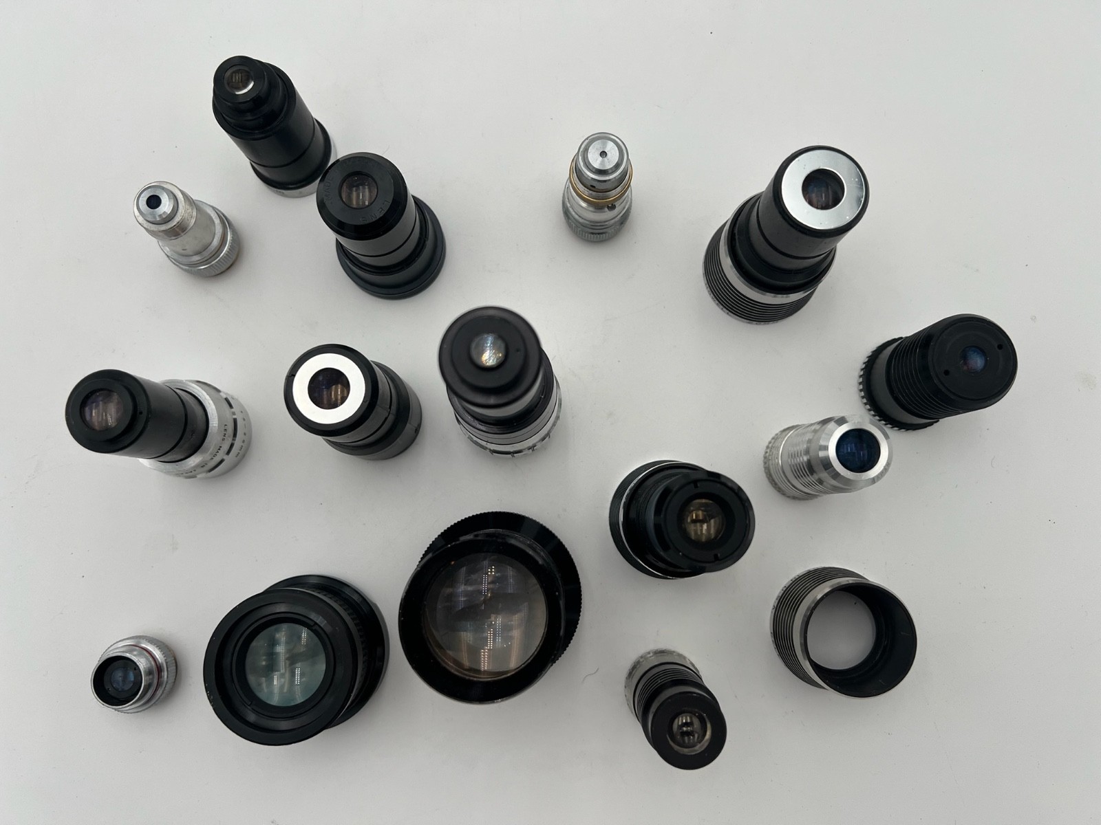 – LOT OF ASSORTED LENSES-PROJECTOR/CAMERA LENSES FOR PARTS/AS-IS