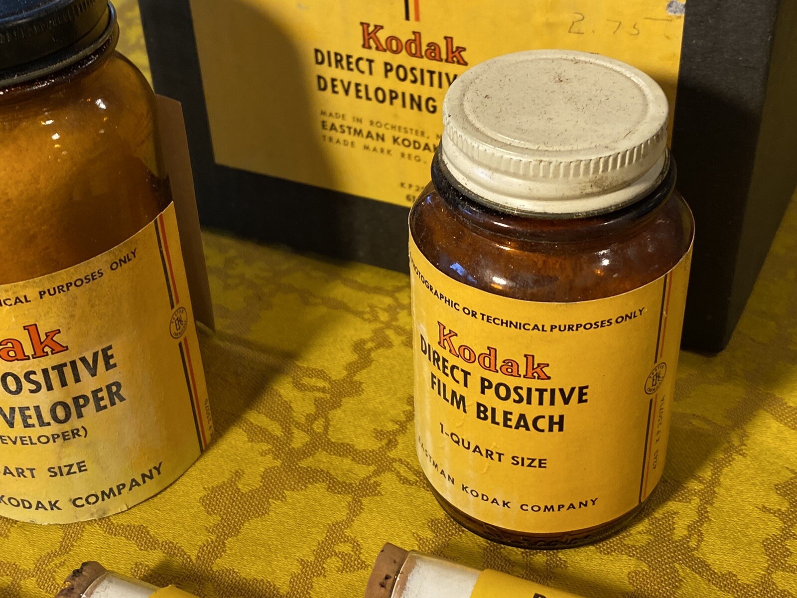 Antique Eastman Kodak Boxed Chemicals for Film Developing Great Display Pieces
