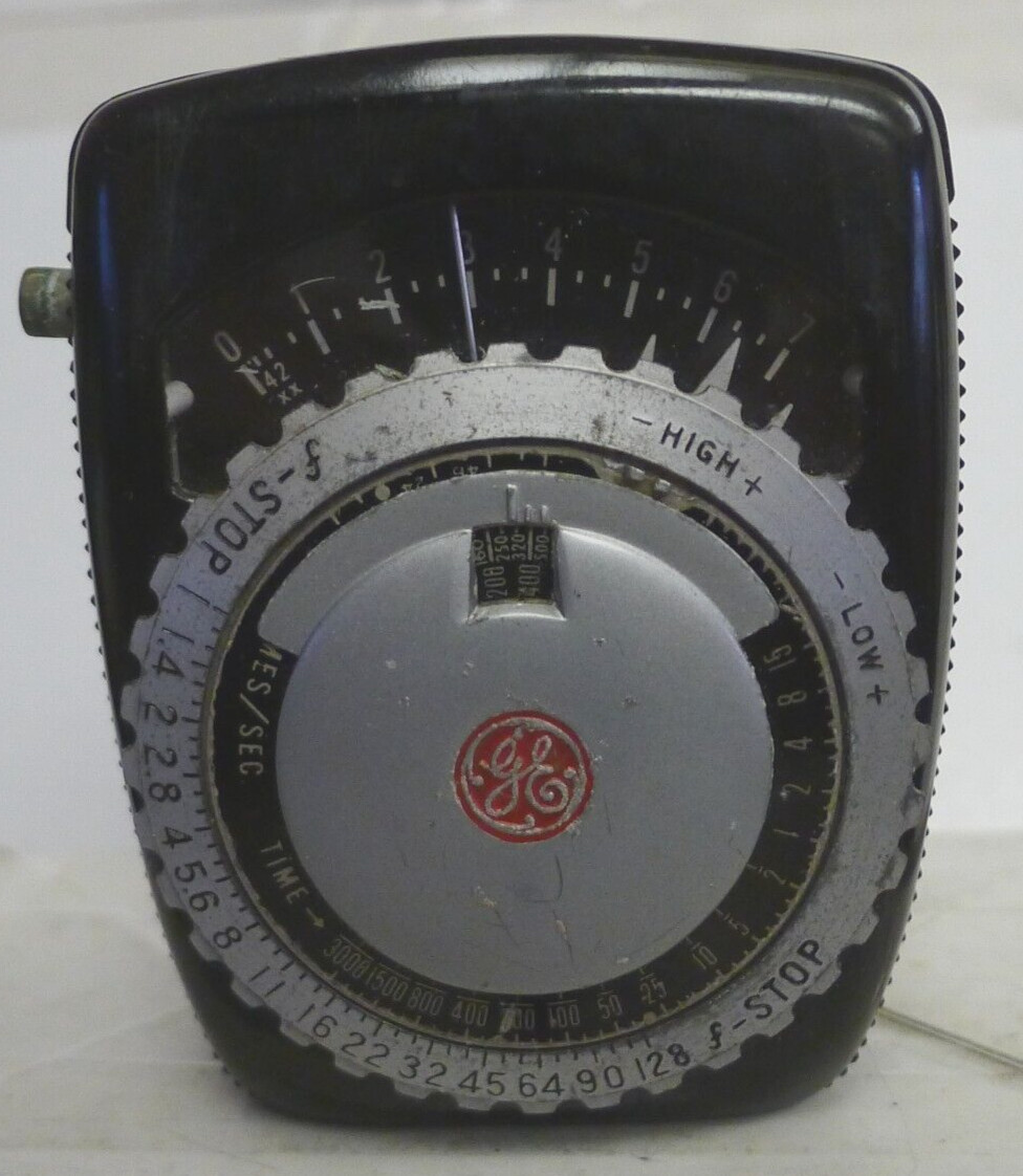GE PR-1 Exposure Light Meter +Incident Light Attachment – Made in USA – TESTED