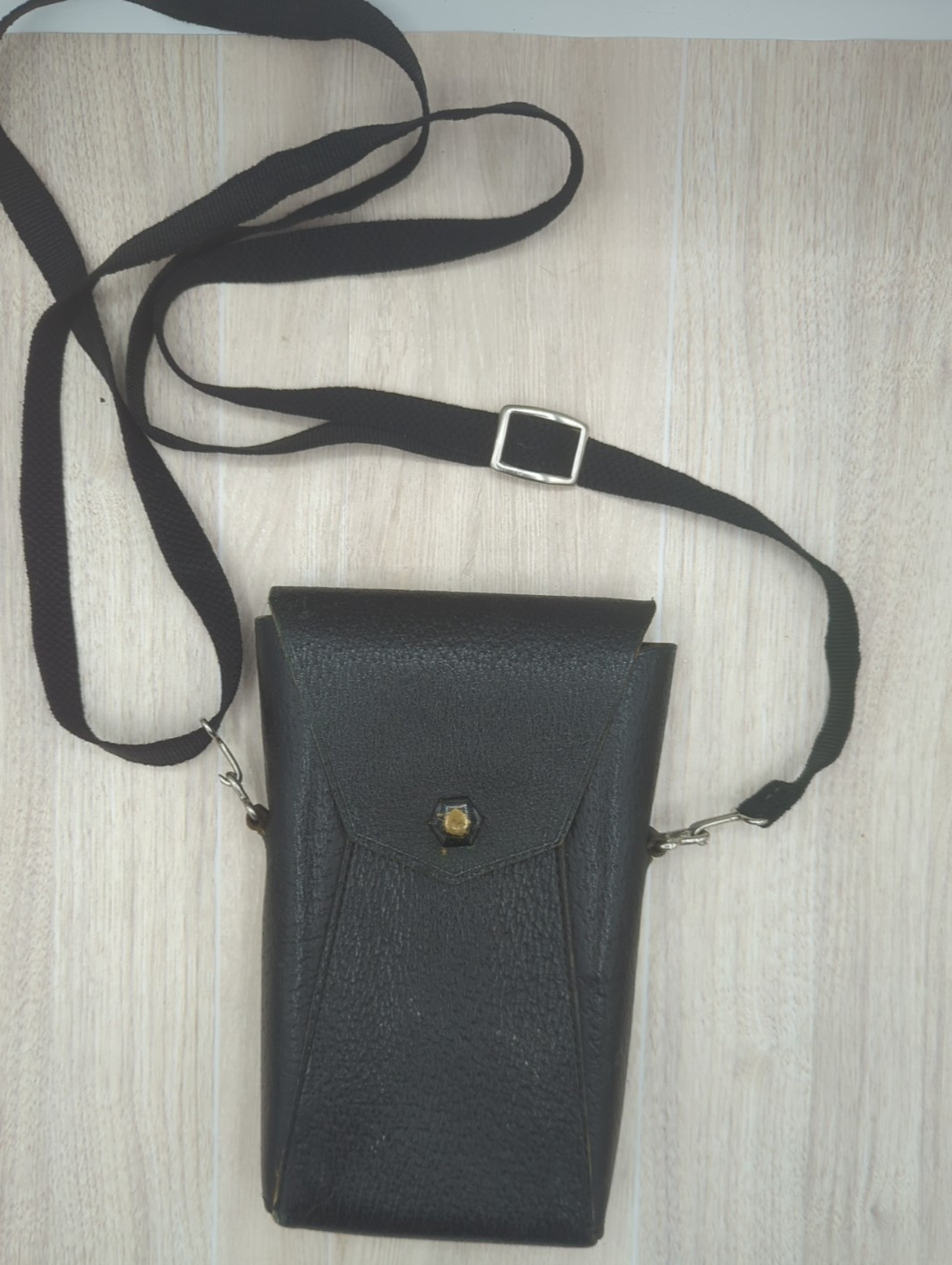 Antique Kodak Camera Bag Black Leather 7″ Long