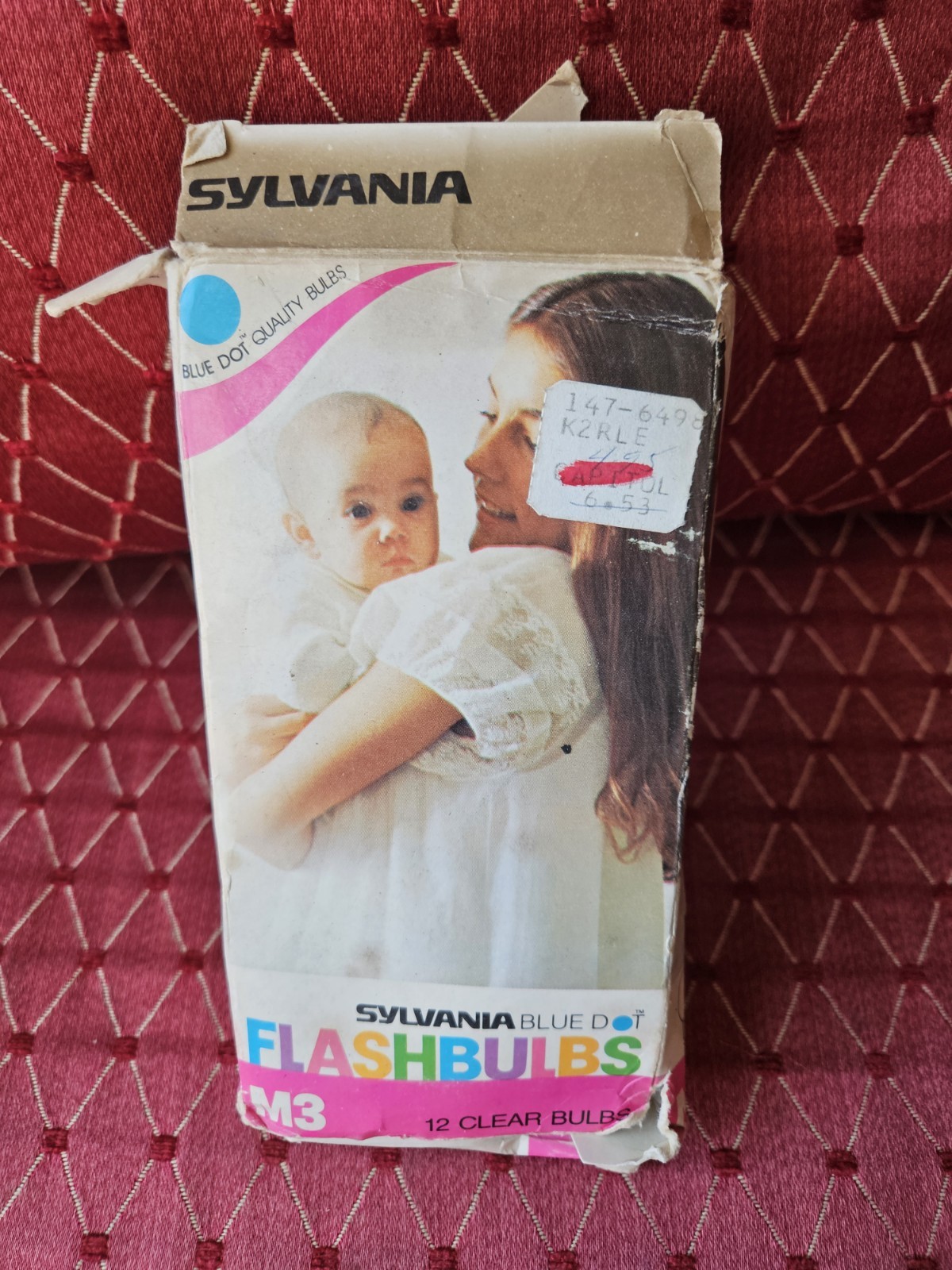 Sylvania M3 Blue Dot FlashBulbs 1 Box Of 10 Bulbs Vintage Untested