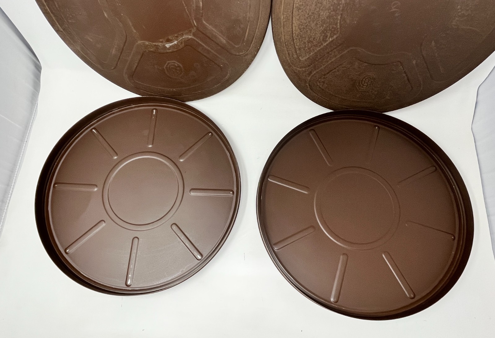 Vtg GOLDBERG BROS Set of 2 Empty Steel 16mm Film 12-1/2” Reel With Canister