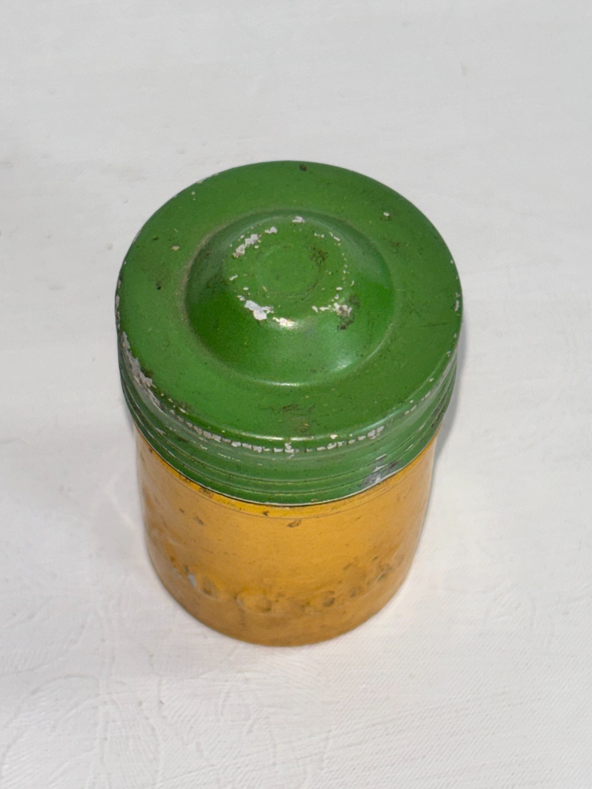 Kodak Film Metal Tin Canister 35mm Vtg Yellow Green Empty Photography Camera Can