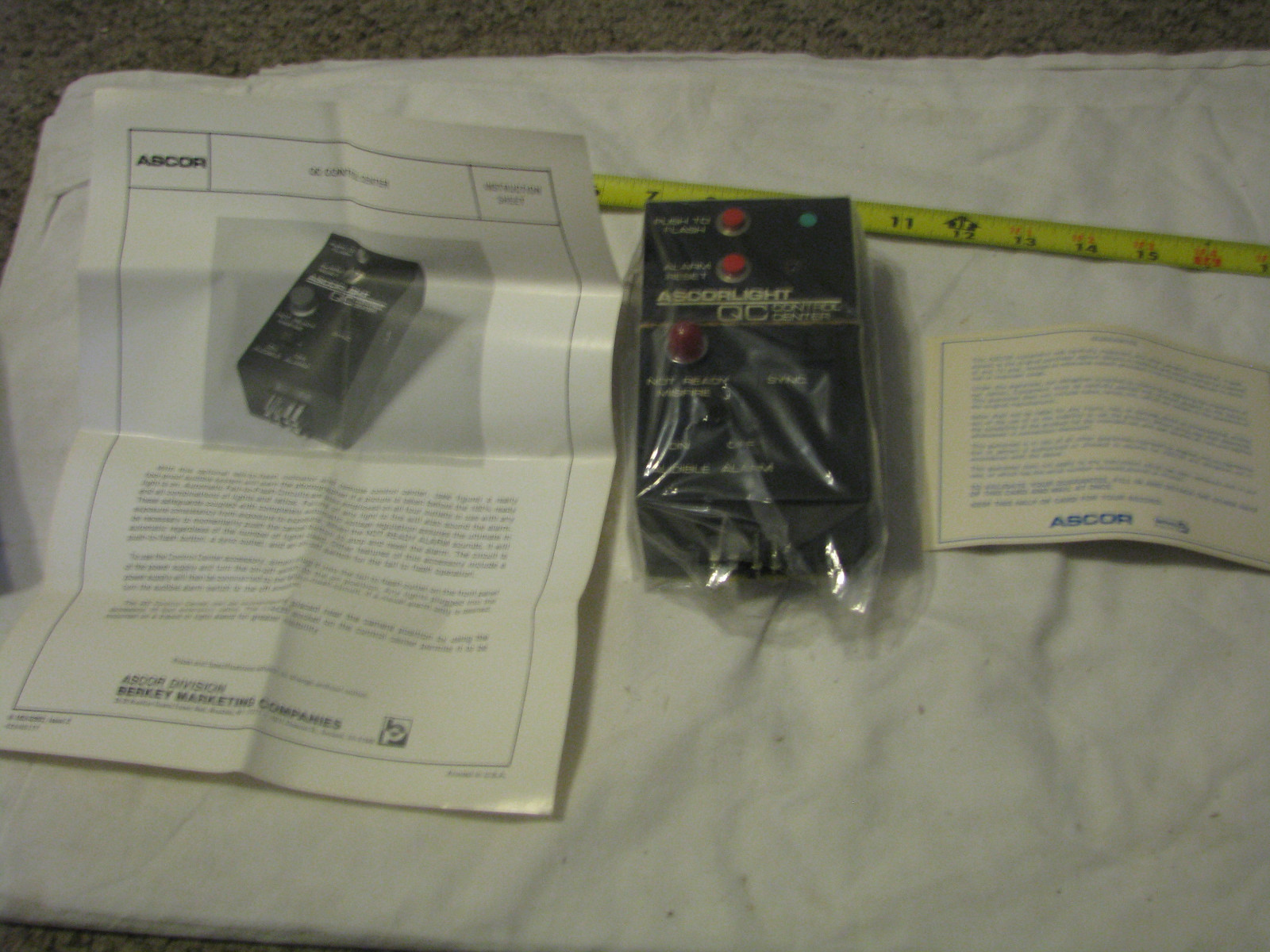 ASCORLIGHT CAT. NO.031-577 QC CONTROL CENTER