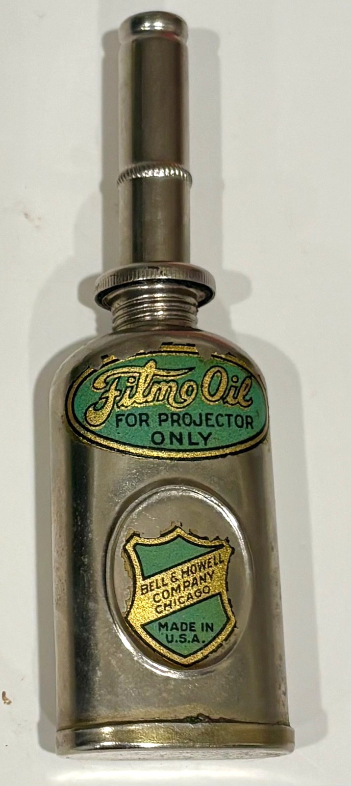 Antique Bell & Howell FILMO Oil Bottle Can for Movie Projector USA Empty