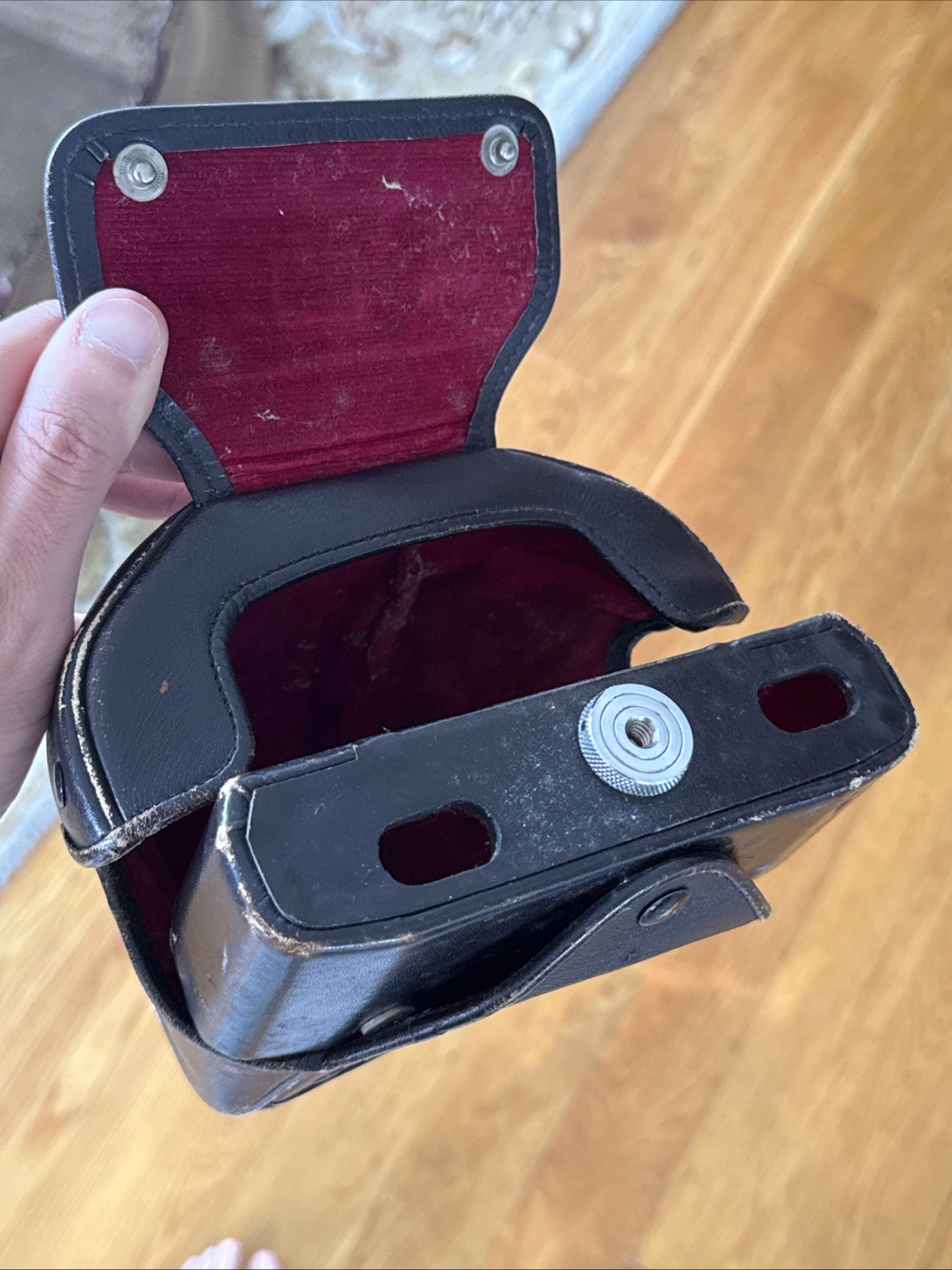 Minolta AE Camera Case Black Leather Red Interior For Minolta Type Case(s)