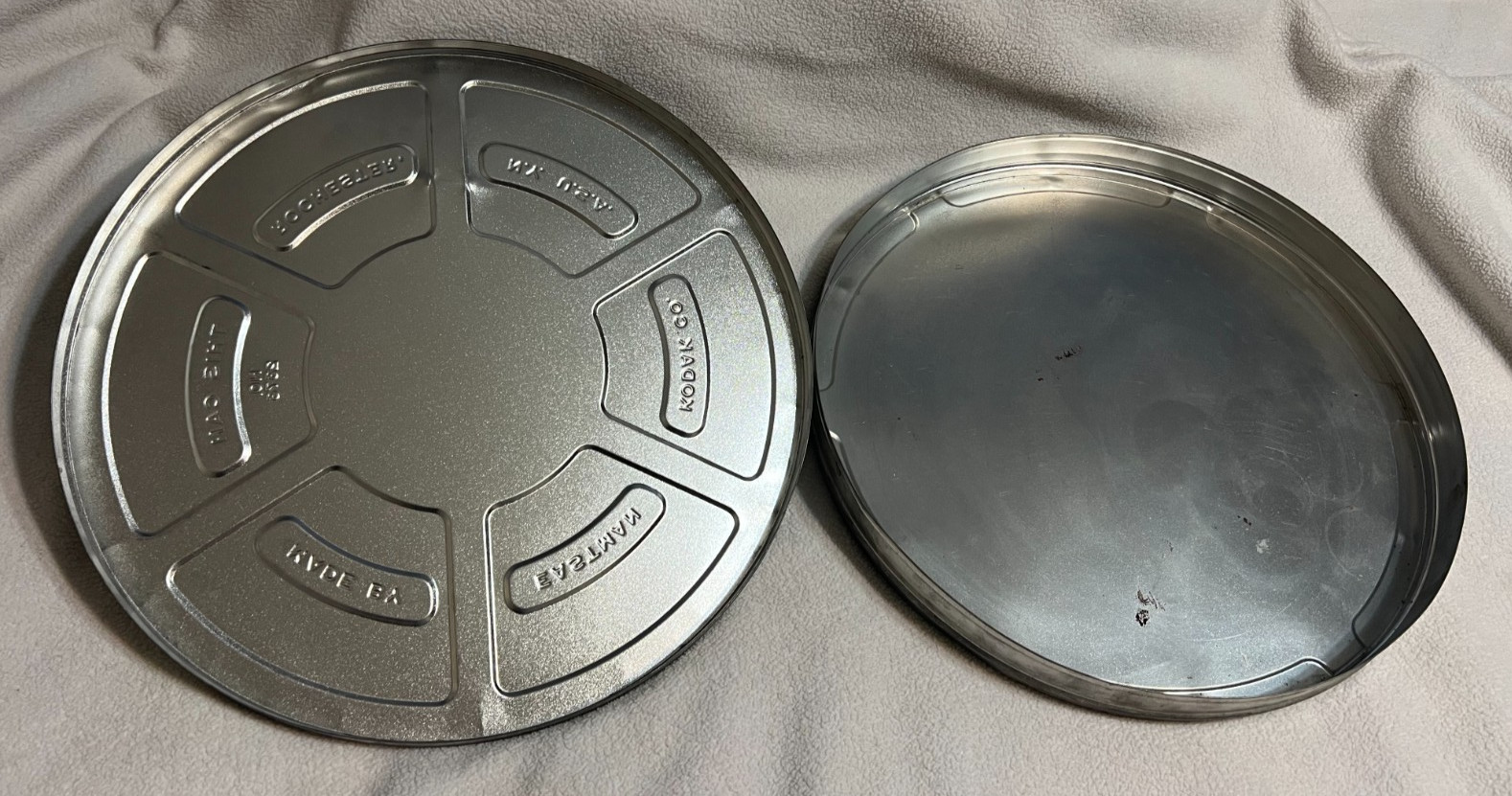 Vintage Large EASTMAN KODAK Reel Tin Movie Film Canister 15″ Silver Color ROC NY
