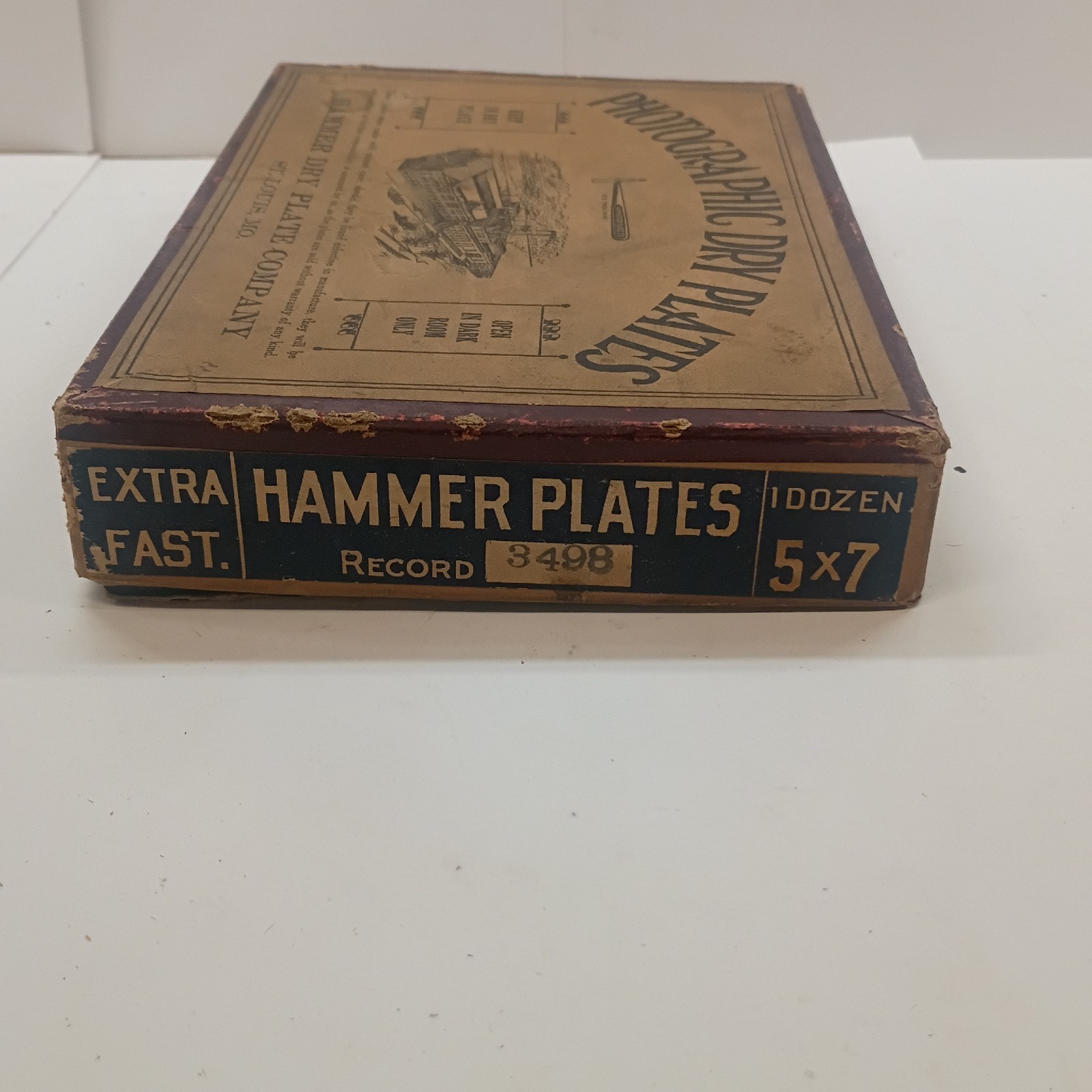 Antique Photo Dry Plates & Box By Hammer Dry Plate Company
