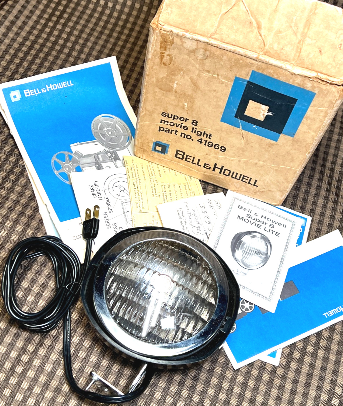 Bell & Howell Super 8 Movie Light #41969 Projector Camera Film Photo Indoor Lamp