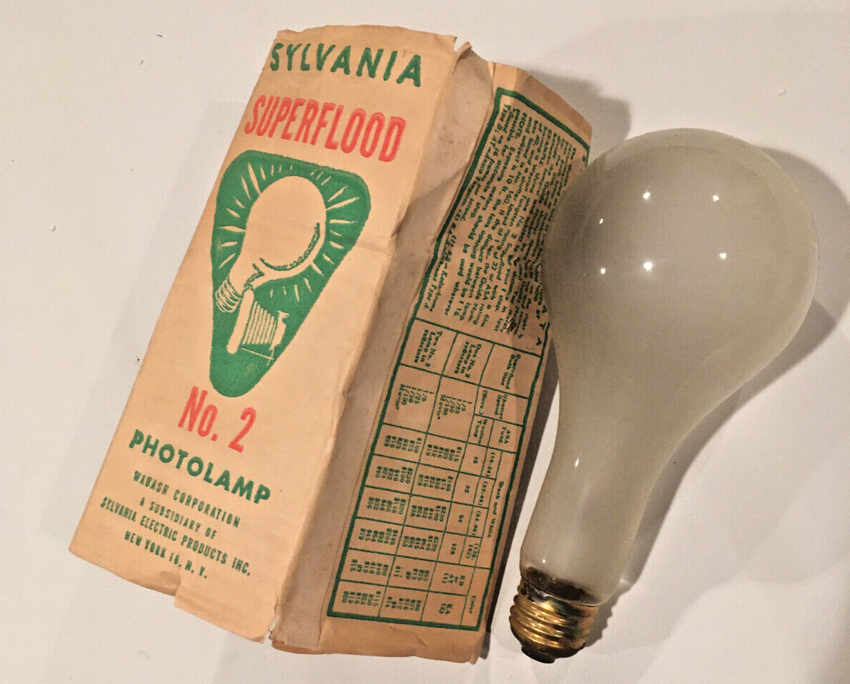 Sylvania Vintage Superflood Photo Lamps