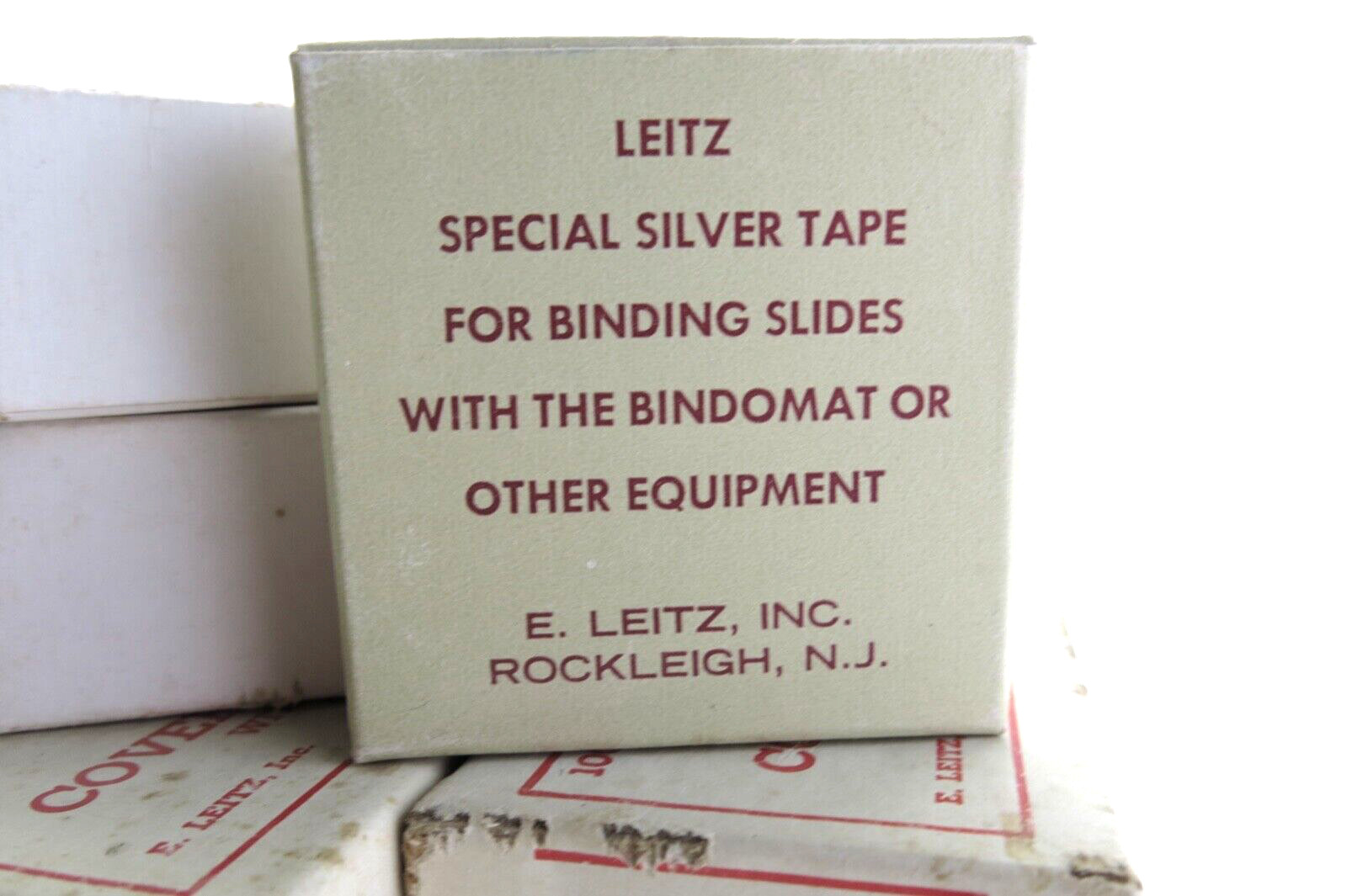 E. Leitz New York Slide Mount Glass Plate Set w/ Tape and Slide Masks